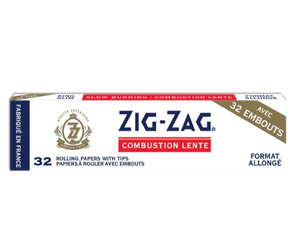 ZIG ZAG WHITE KING SIZE ROLLING PAPERS WITH TIPS