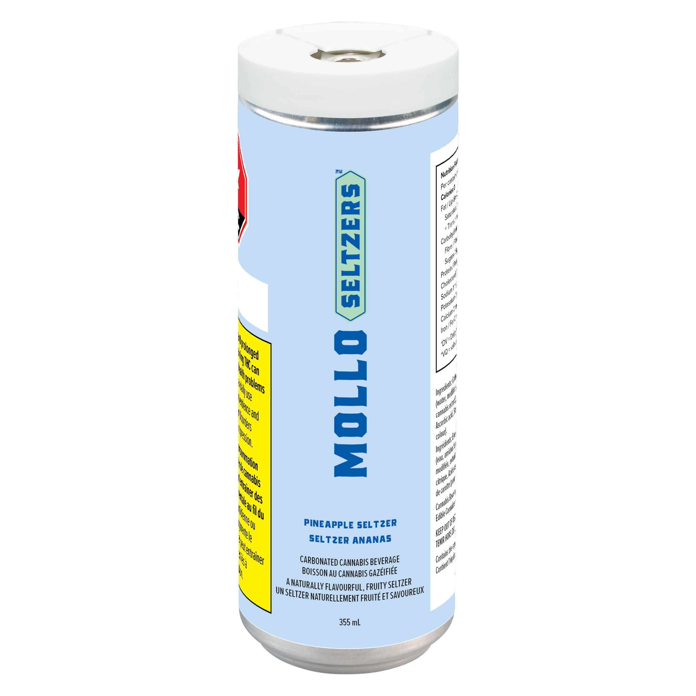 MOLLO SELTZER PINEAPPLE (H) BEV - 10:20MG THC:CBG X 355ML