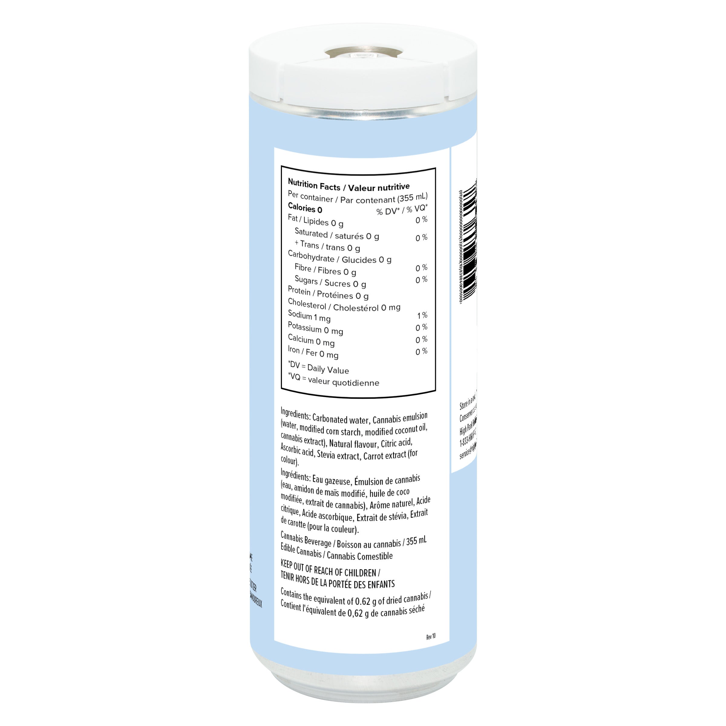 MOLLO SELTZER PINEAPPLE (H) BEV - 10:20MG THC:CBG X 355ML