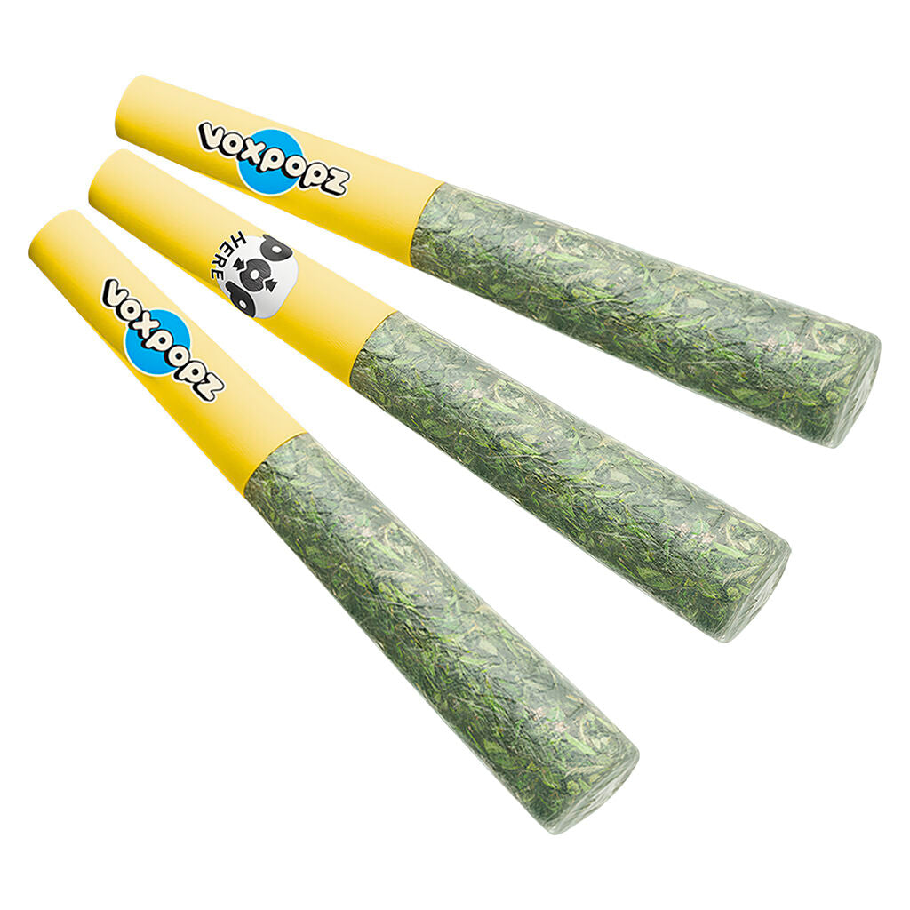 VOX POPZ BANANA PEEL CRUSHABLE (IND) INF PRE-ROLL - 0.5G X 3
