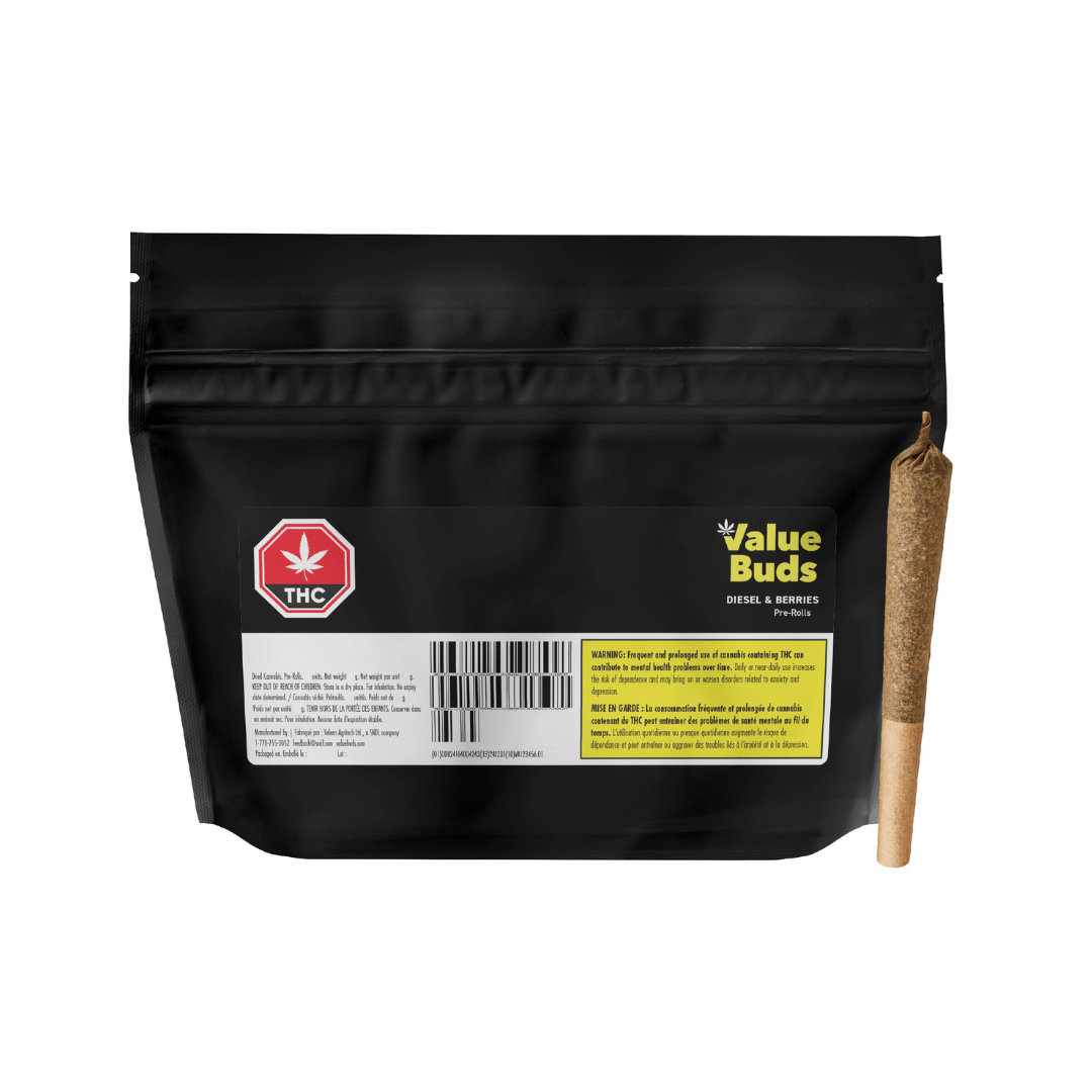 VALUE BUDS DIESEL & BERRIES (H) PRE-ROLL - 0.5G X 28
