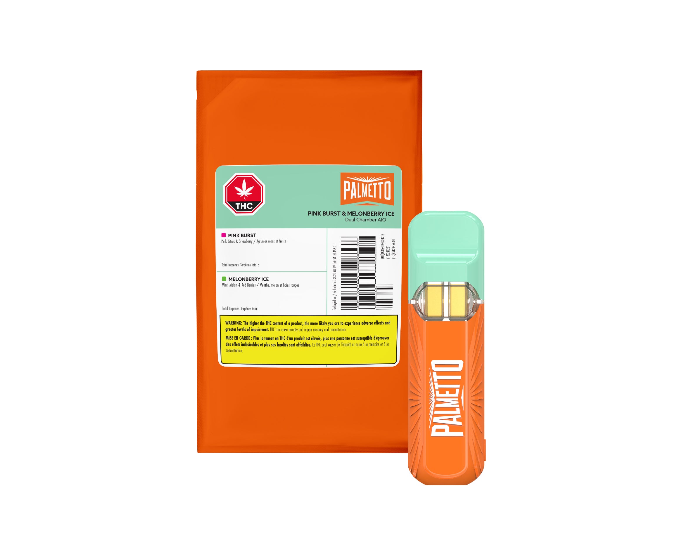 PALMETTO PINK BURST & MELONBERRY ICE (H) 3-IN-1 PEN - 1G