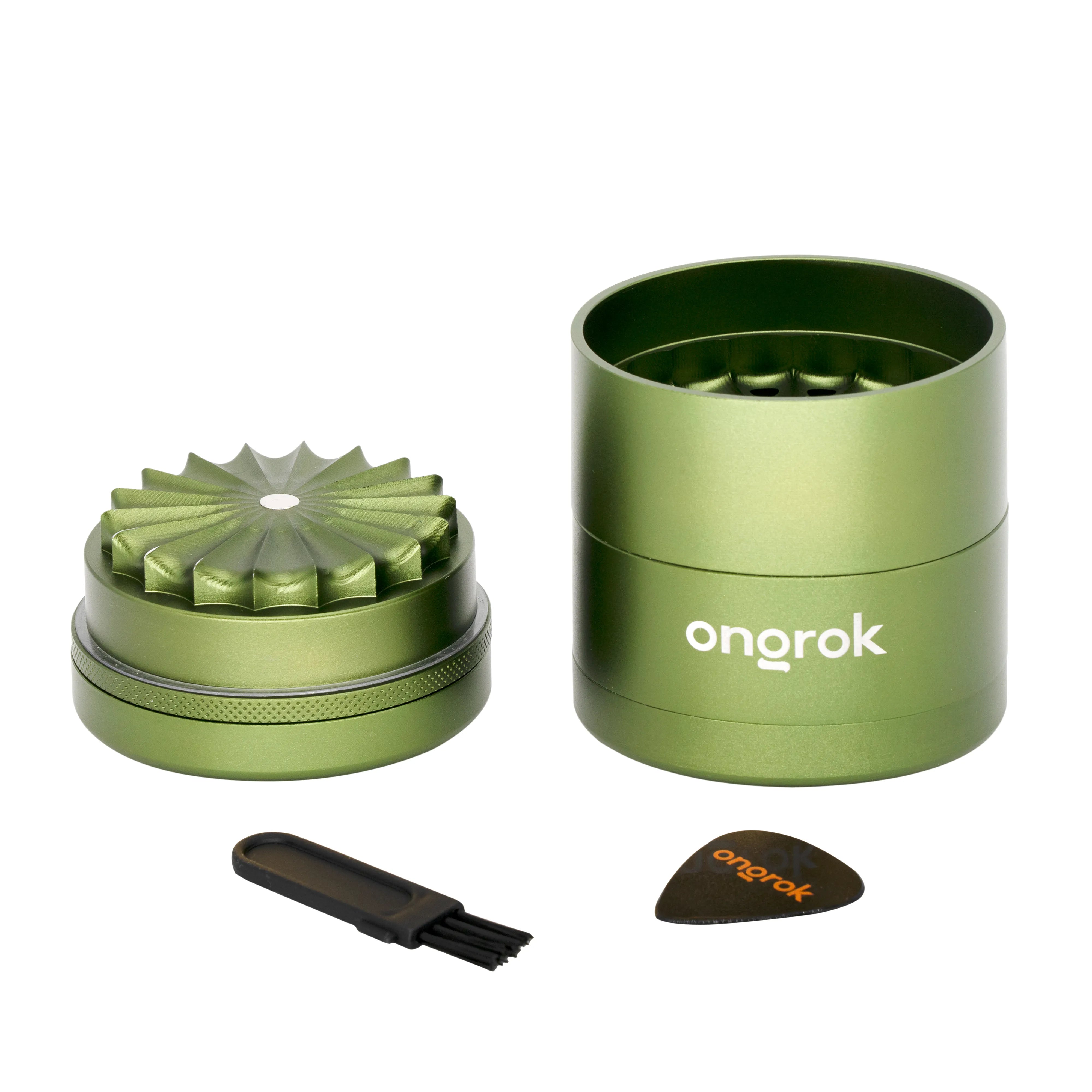 ONGROK 5-PIECE FLOWER TEETH GRINDER - GREEN