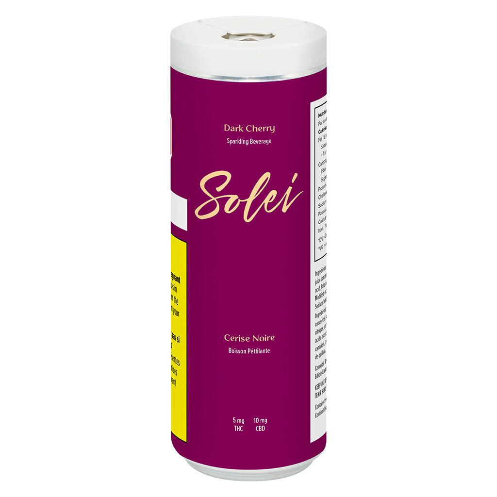 SOLEI DARK CHERRY SPARKLING (H) BEV - 5:10MG THC:CBD X 355ML