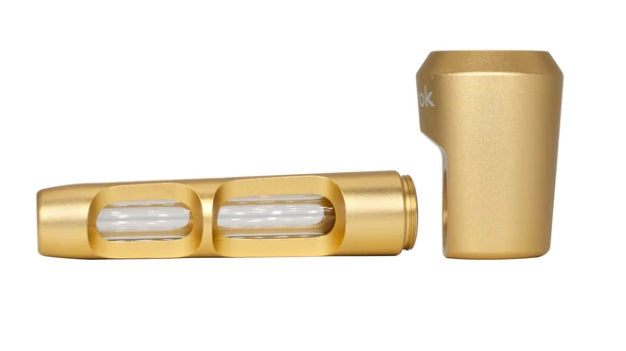 ONGROK ALUMINUM GLASS SPOON PIPE - GOLD