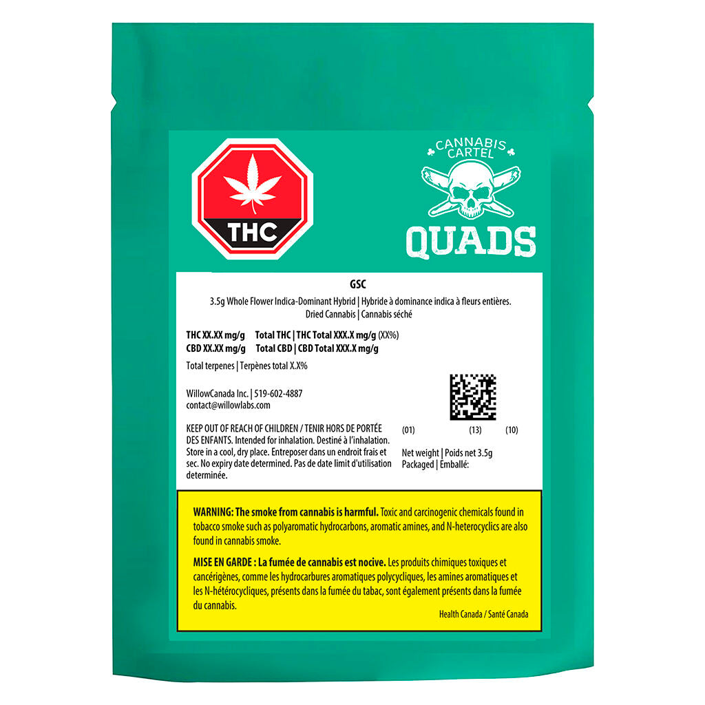 CANNABIS CARTEL QUADS GSC (IND) DRIED - 3.5G