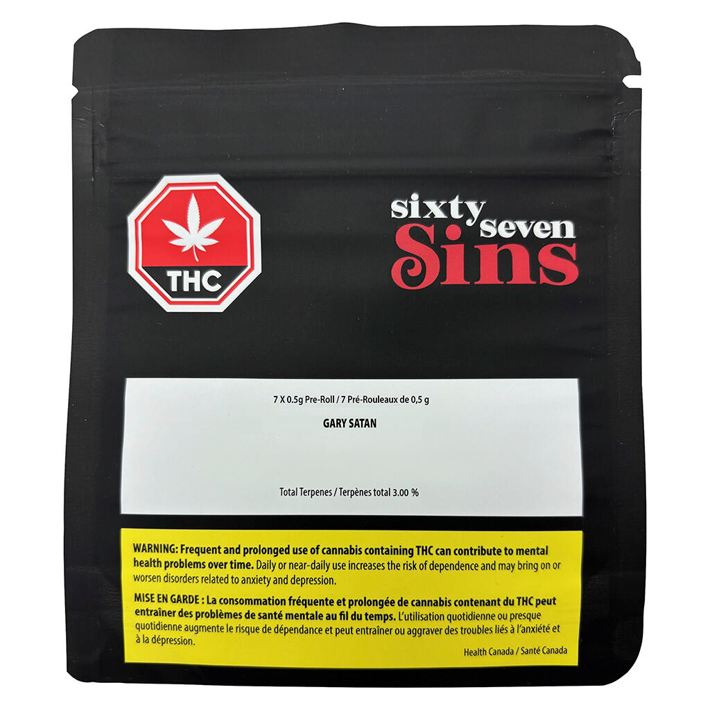 SIXTY SEVEN SINS GARY SATAN (H) PRE-ROLL - 0.5G X 7