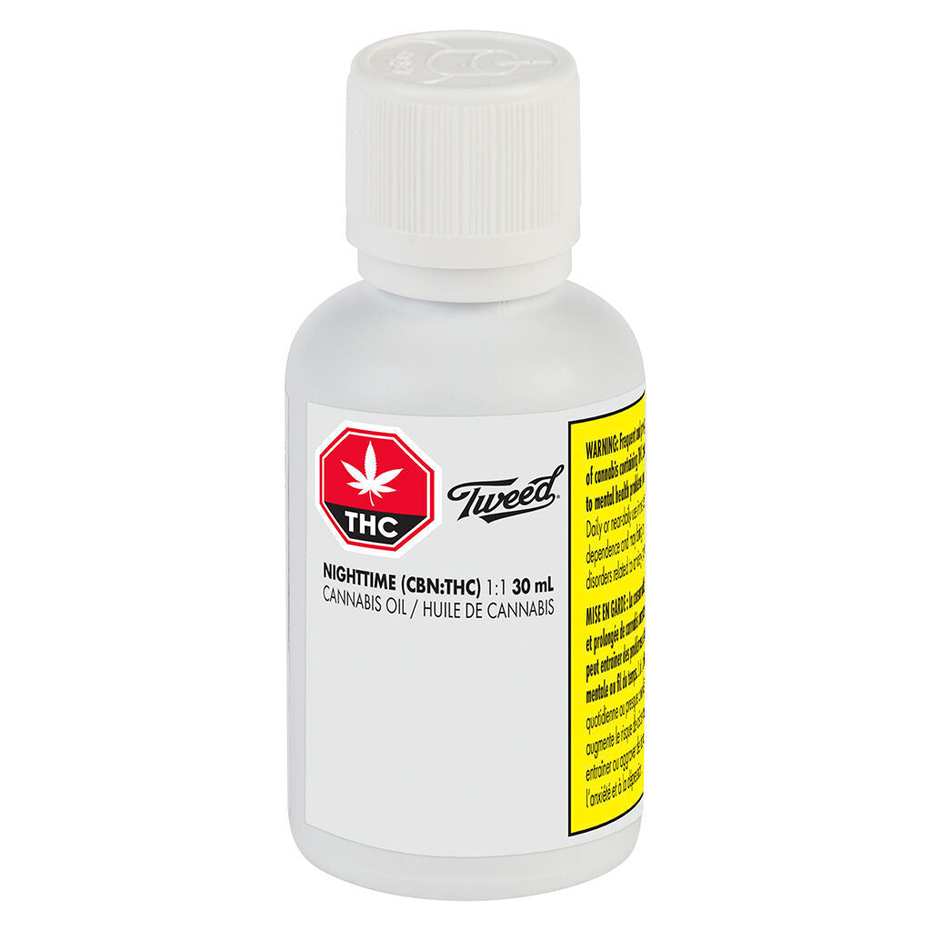 TWEED NIGHTTIME CBN:THC 1:1 (IND) OIL - 500MG THC - 30ML