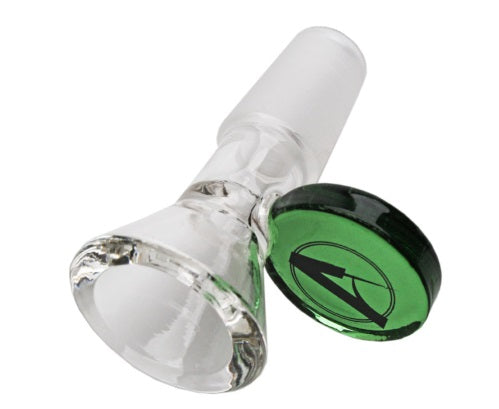 APEX GLASS BOWL - ROUND PULL CONE 14MM - GREEN
