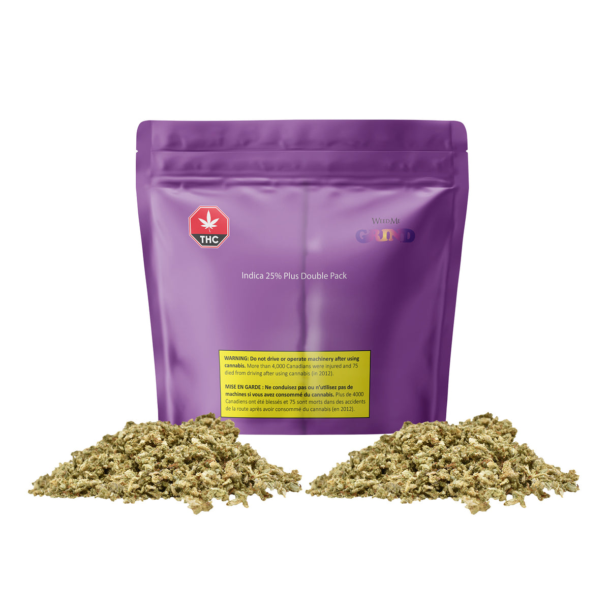 WEED ME GRIND INDICA 25 PLUS DOUBLE PK (IND) MILLED 3.5G X 2