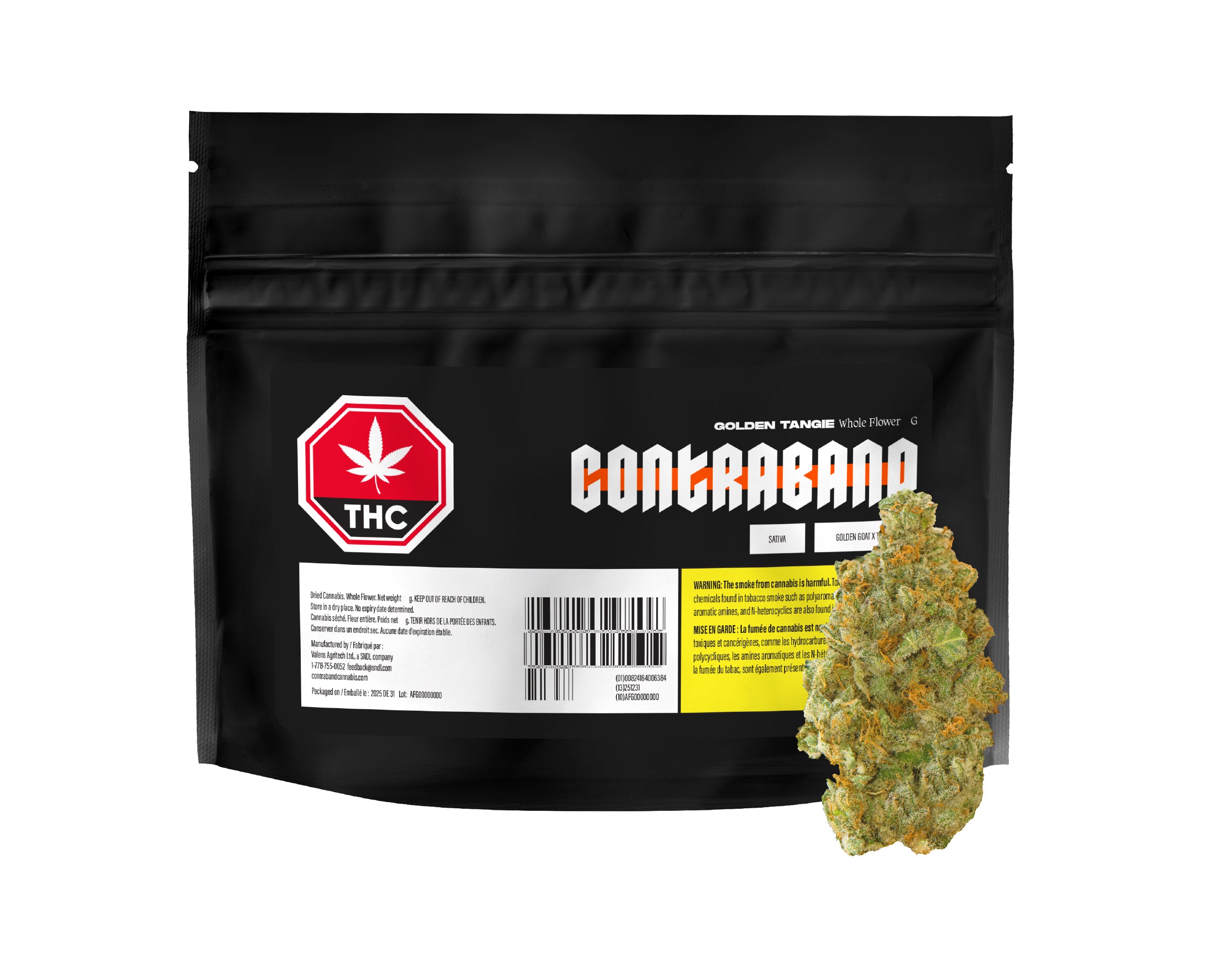 CONTRABAND GOLDEN TANGIE (S) DRIED - 7G
