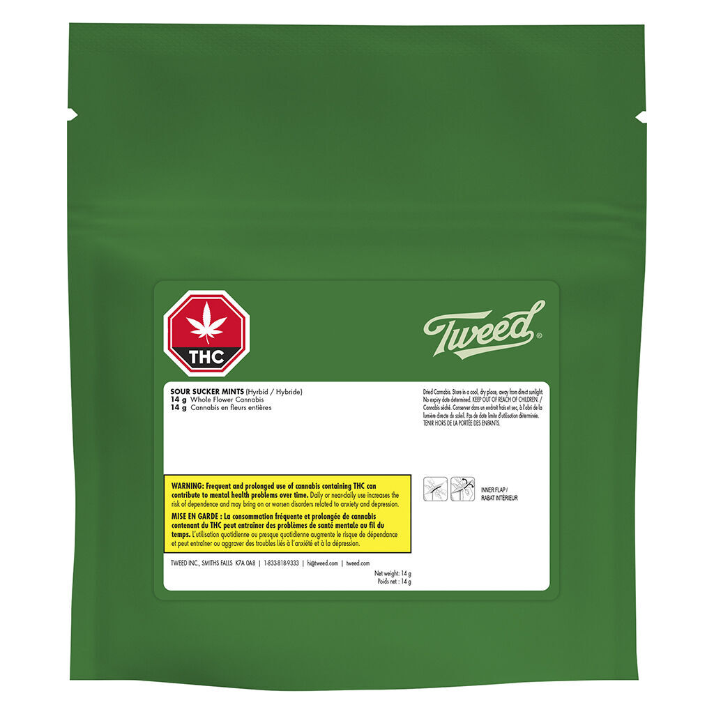 TWEED SOUR SUCKER MINTS (H) DRIED - 14G
