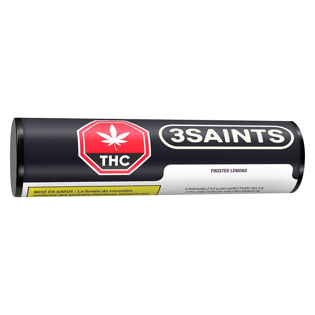 3SAINTS FROSTED LEMONS (S) PRE-ROLL 0.5G X 4