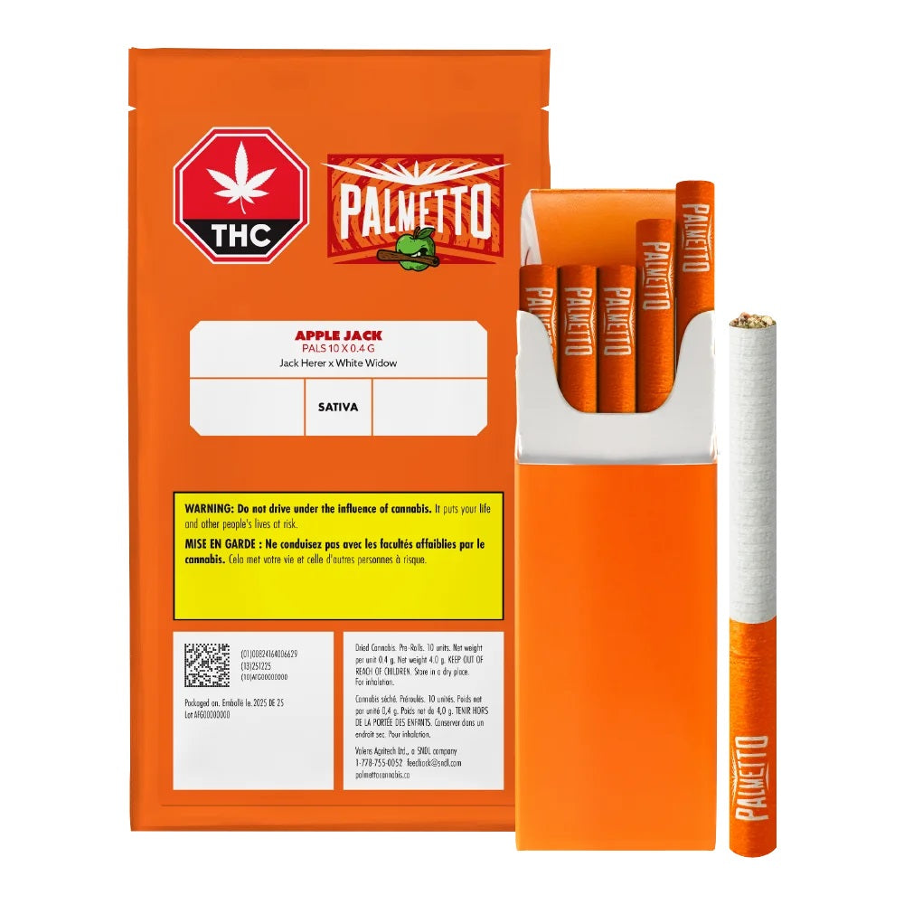Value Buds - PALMETTO PALS APPLE JACK (S) PRE-ROLL - 0.4G X 10