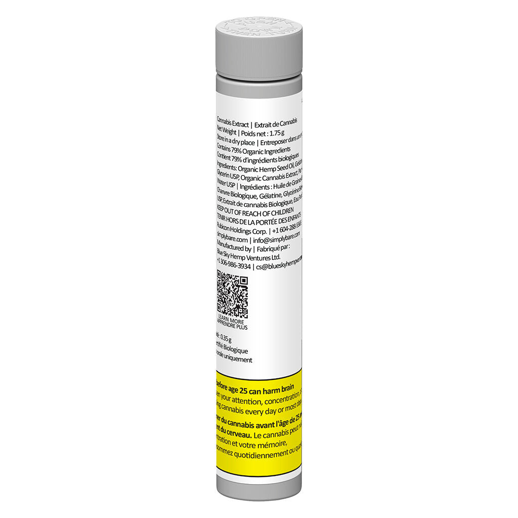 SIMPLY BARE LIVE ROSIN SOFT GEL (H) SOFTGEL 10MG THC X 5