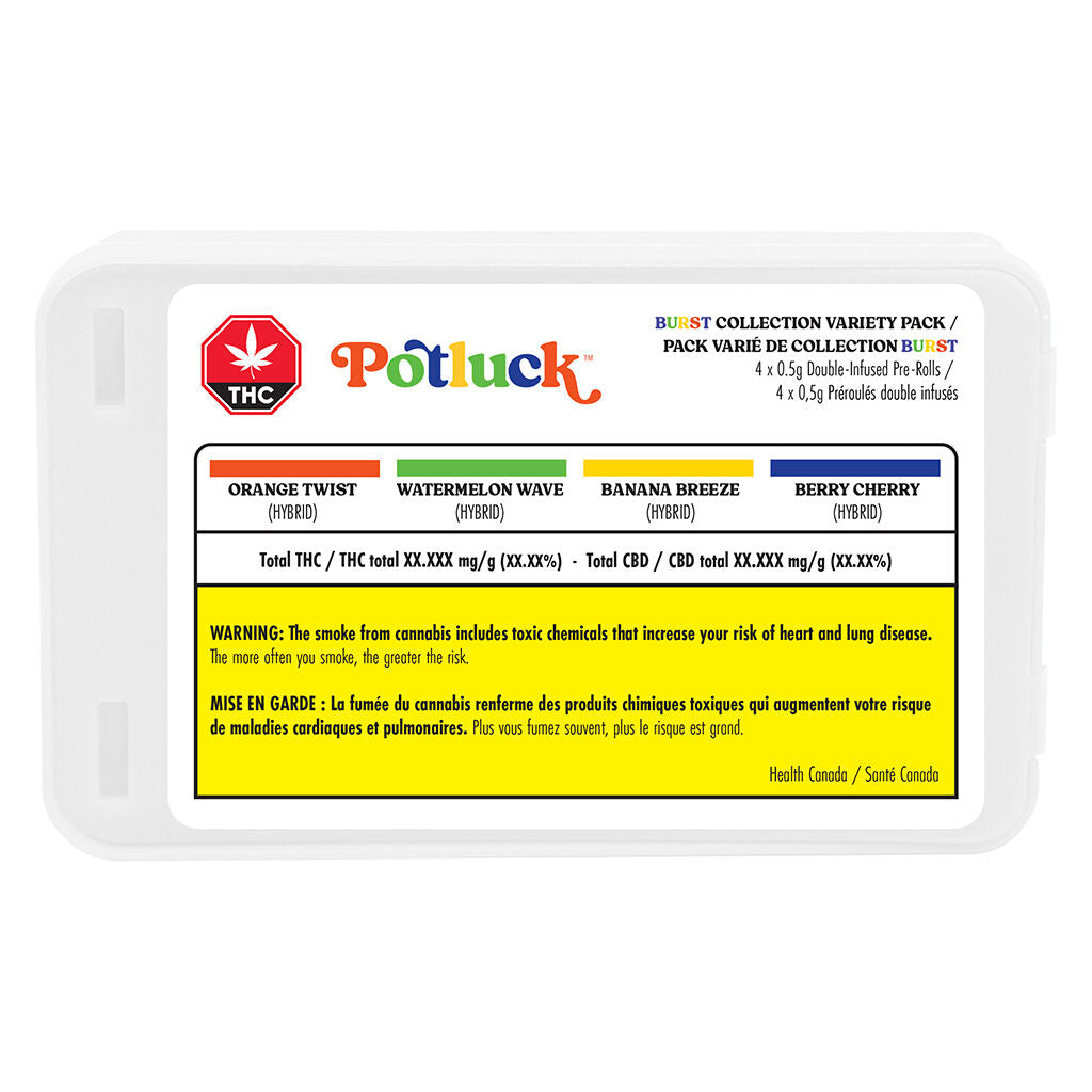 POTLUCK BURST COLLECTION (H) INF PRE-ROLL - 0.5G X 4