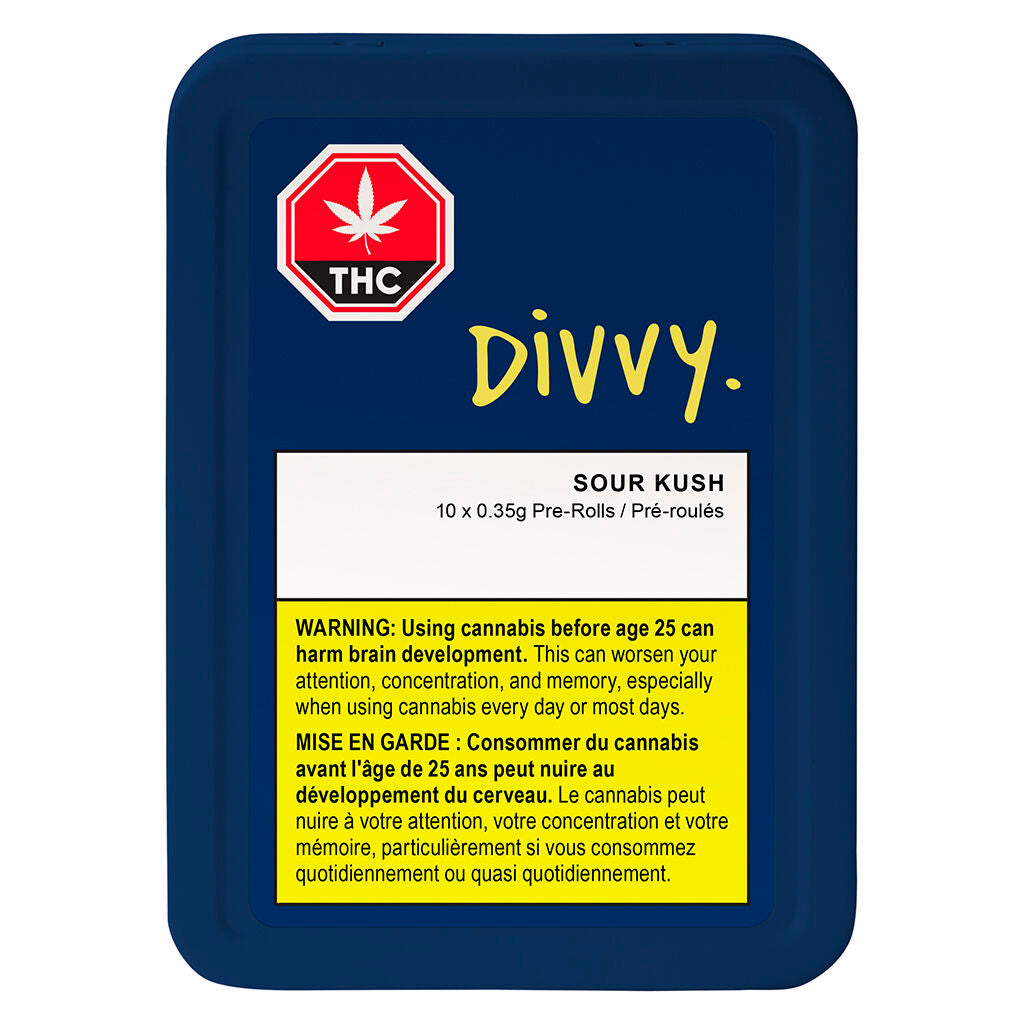 DIVVY SOUR KUSH (H) PRE-ROLL - 0.35G X 10