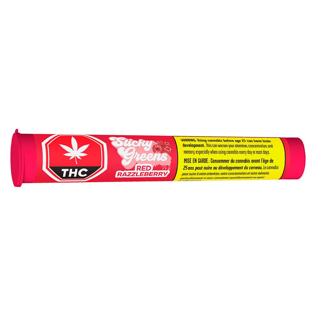 STICKY GREENS RED RAZZLEBRY LIQDMD (IND) INF PRE-ROLL 0.5GX5