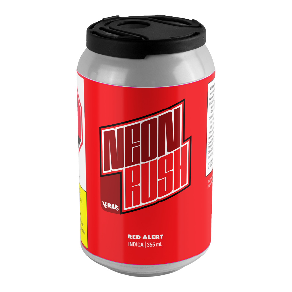 VERSUS NEON RUSH RED ALERT CAFFEINE (IND) BEV 10MG THCX355ML