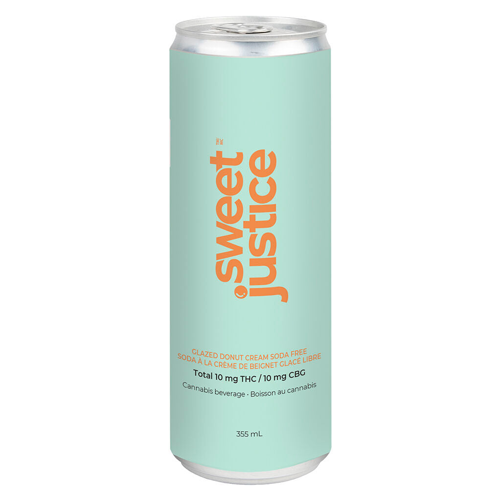 SWEET JUSTICE SUGARFREE GLAZD DONUT (H) BEV 10MG THC:CBGX355