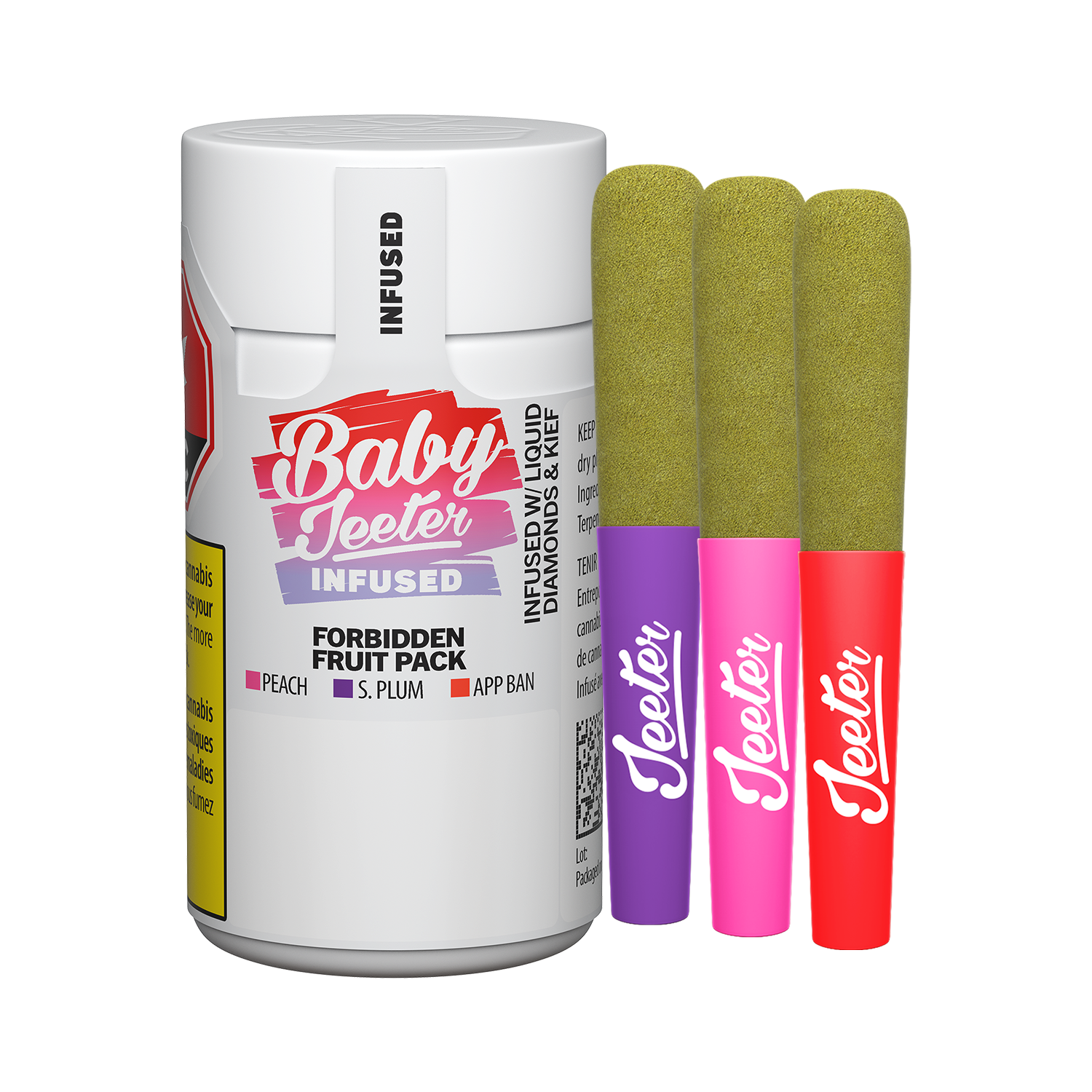 JEETER BABY JEETER FRBDDN FRUIT PACK (H) INF PRE-ROLL 0.5GX3