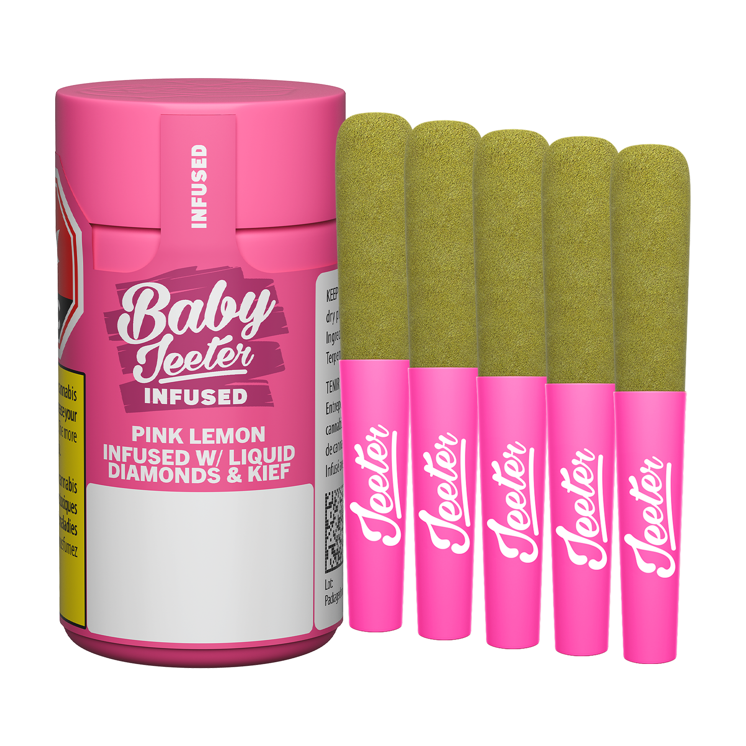 JEETER BABY JEETER PINK LEMON (H) INF PRE-ROLL - 0.5G X 5