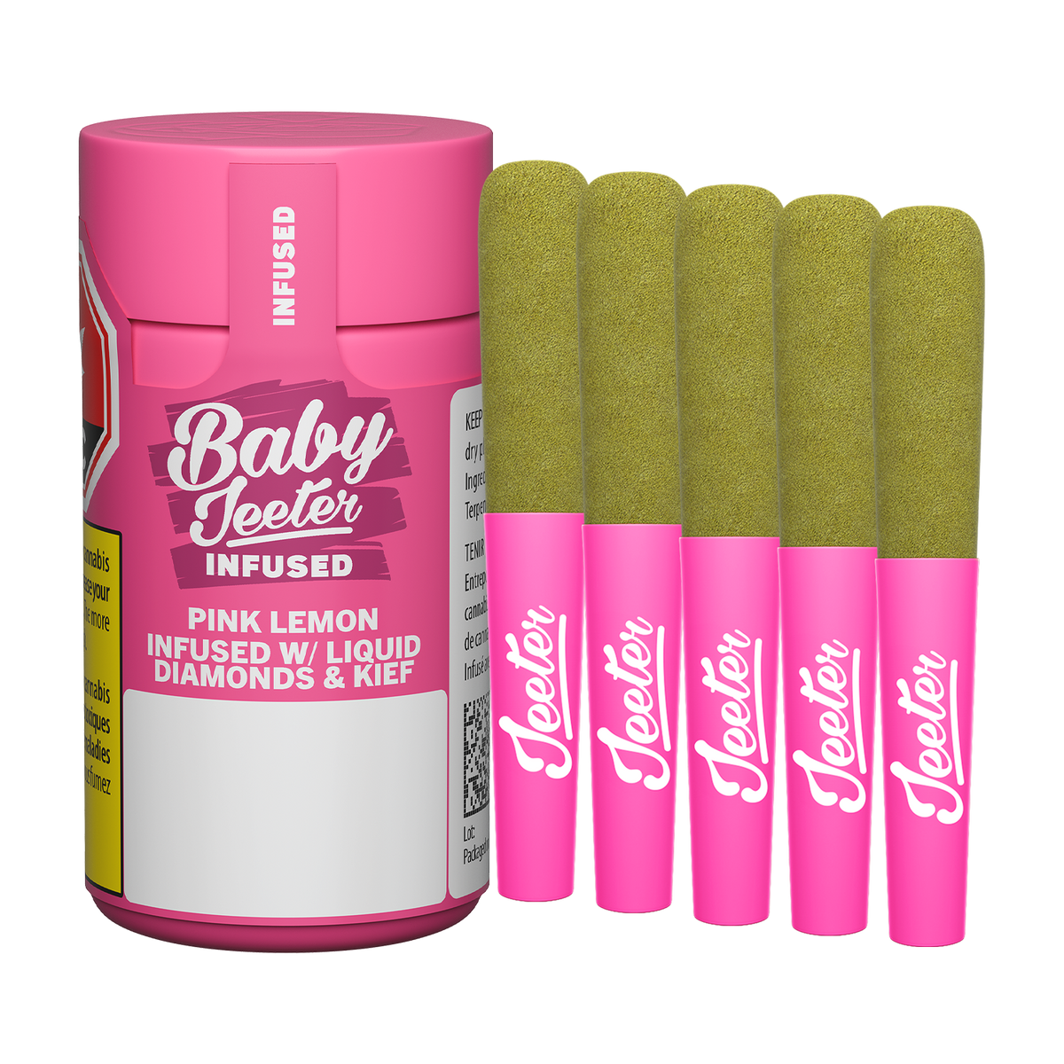 JEETER BABY JEETER PINK LEMON (H) INF PRE-ROLL - 0.5G X 5