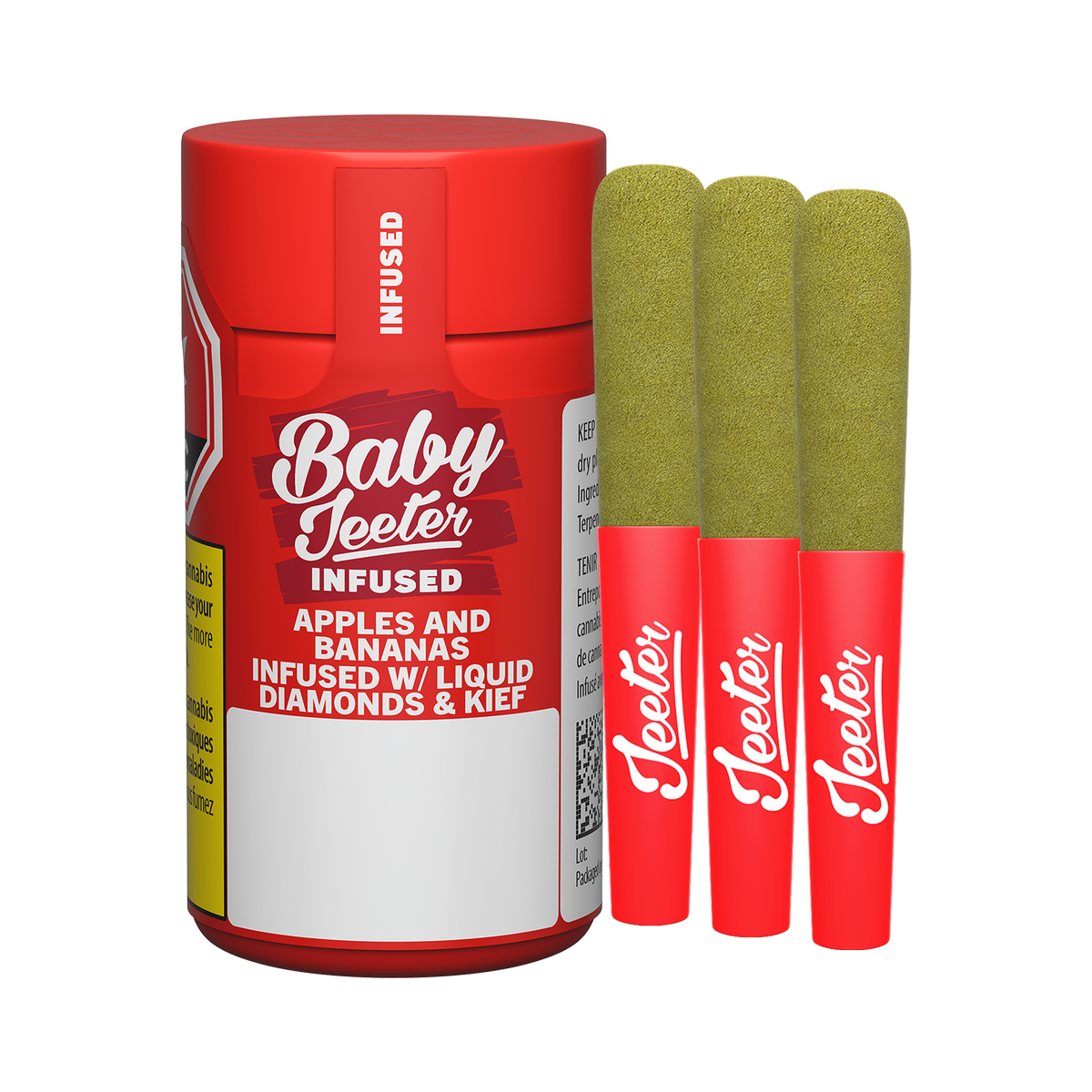 JEETER BABY JEETER APPLES N BANANAS (H) INF PRE-ROLL 0.5GX3
