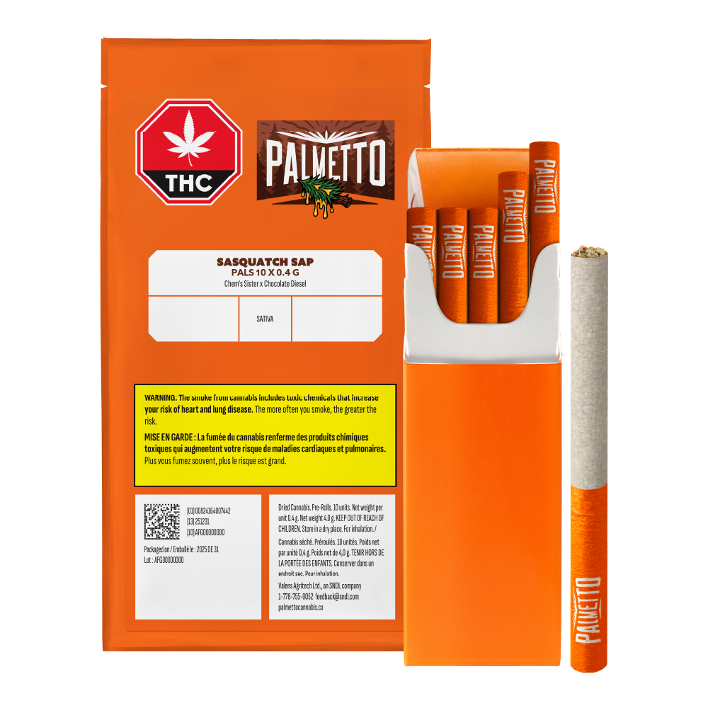 PALMETTO PALS SASQUATCH SAP (S) PRE-ROLL - 0.4G X 10