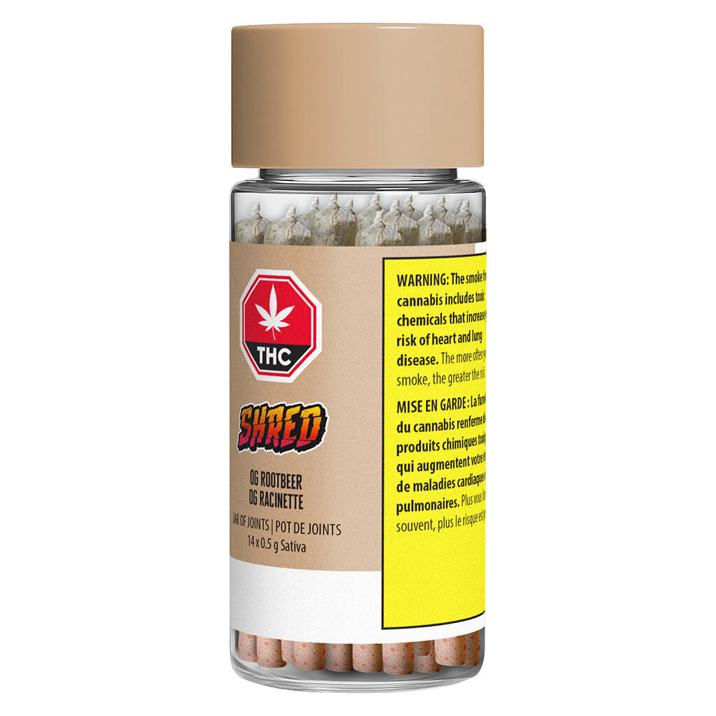SHRED OG ROOTBEER JAR OF JOINTS (S) PRE-ROLL - 0.5G X 14