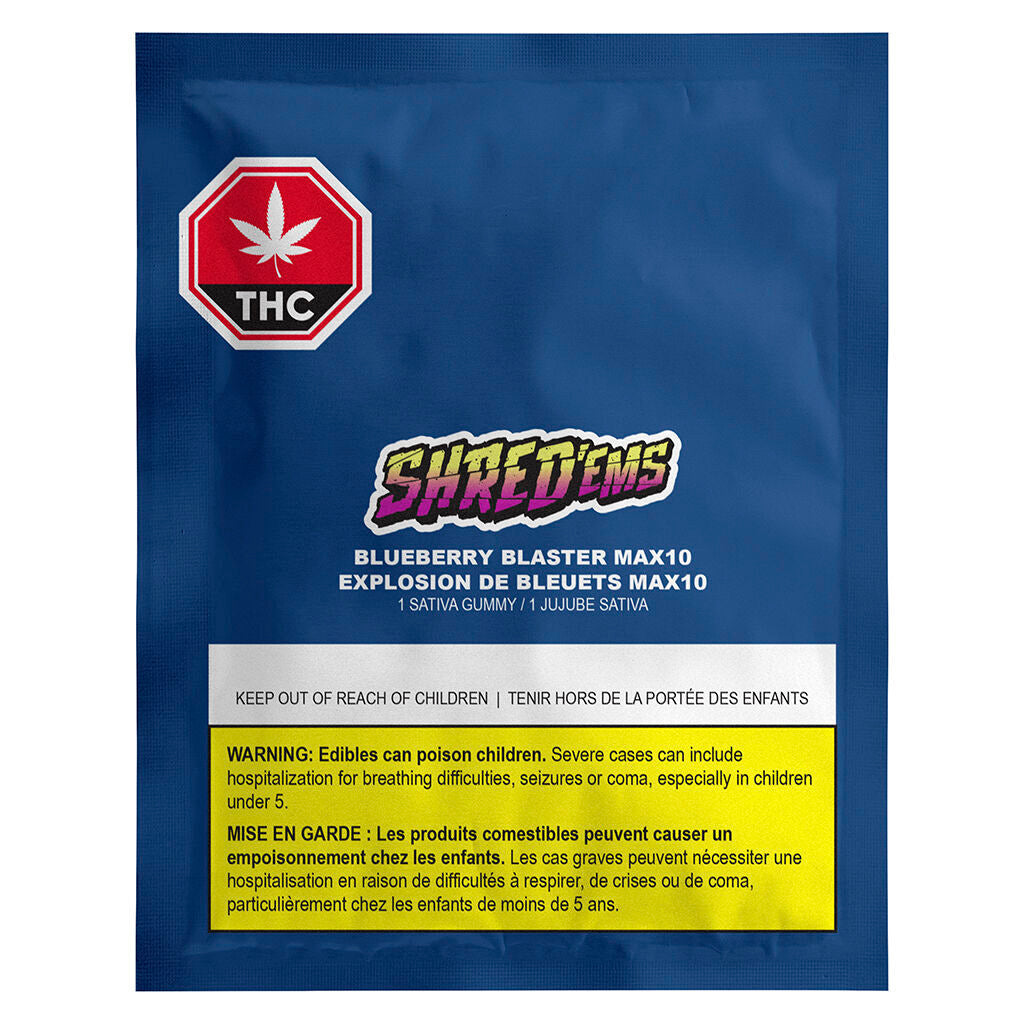 SHREDEMS PARTY PACK BLBRYBLSTR(S)CHEW 10MG THC:10MG CBG X 10