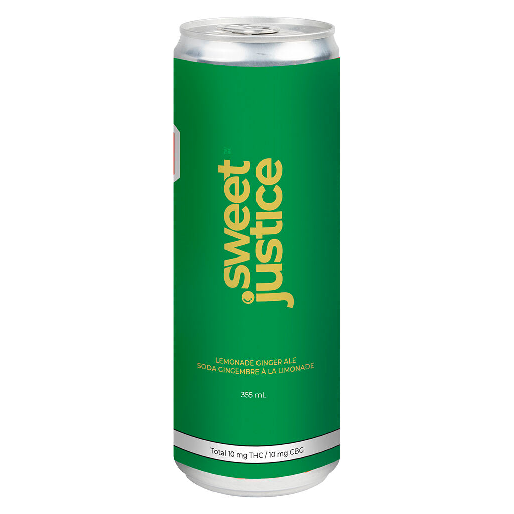 SWEET JUSTICE LEMONDE GINGERALE (H) BEV 10MG THC:CBG X 355ML