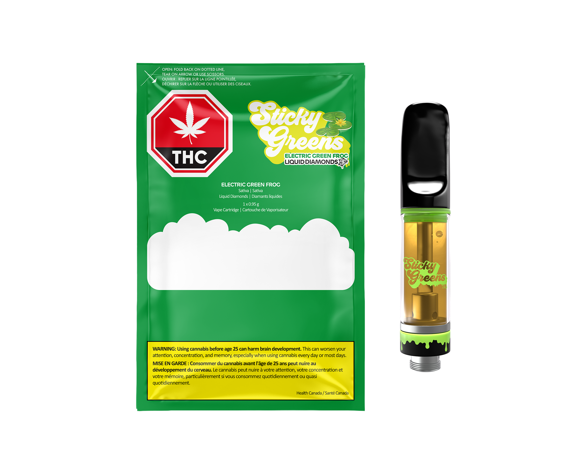 STICKY GREENS 97+ ELECTRIC GREEN FROG PURE DMN (S) 510 0.95G