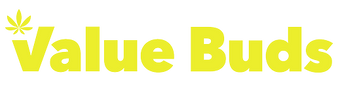 Yellow 'Value Buds' text with a small leaf icon on a white background.