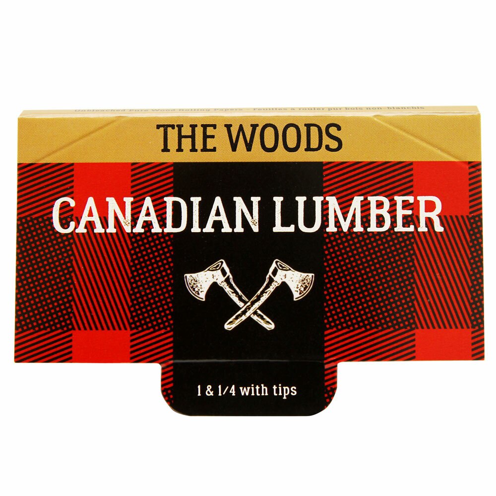CANADIAN LUMBER WOODS 1 1/4 ROLLING PAPERS W/ TIPS