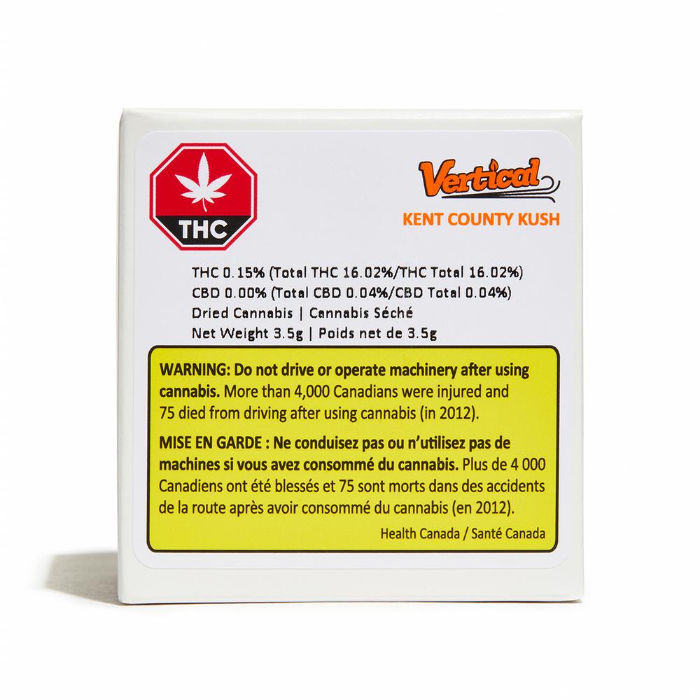 VERTICAL CANNABIS KENT COUNTY KUSH (IND) DRIED - 3.5G