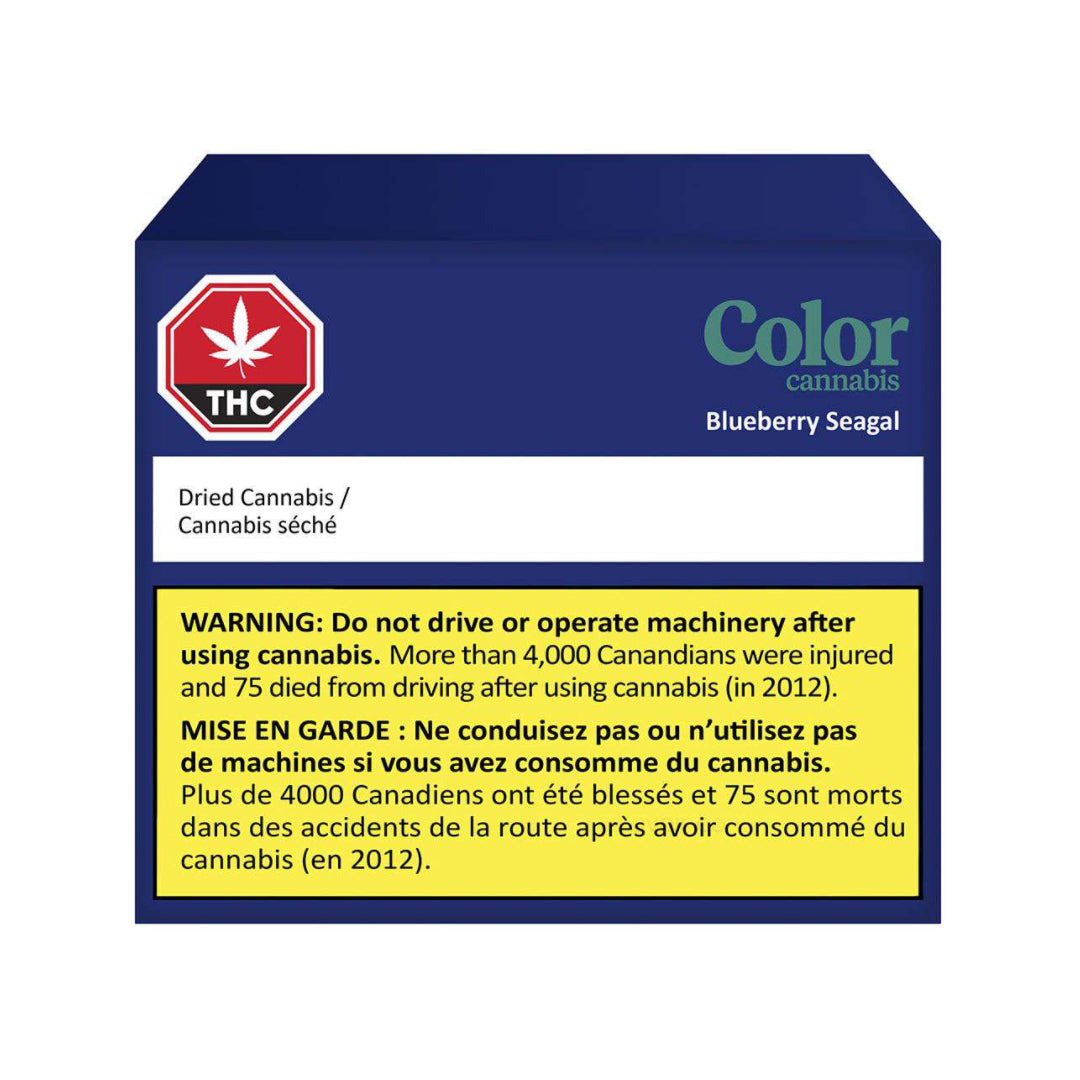 COLOR CANNABIS BLUEBERRY SEAGAL (IND) DRIED - 3.5G