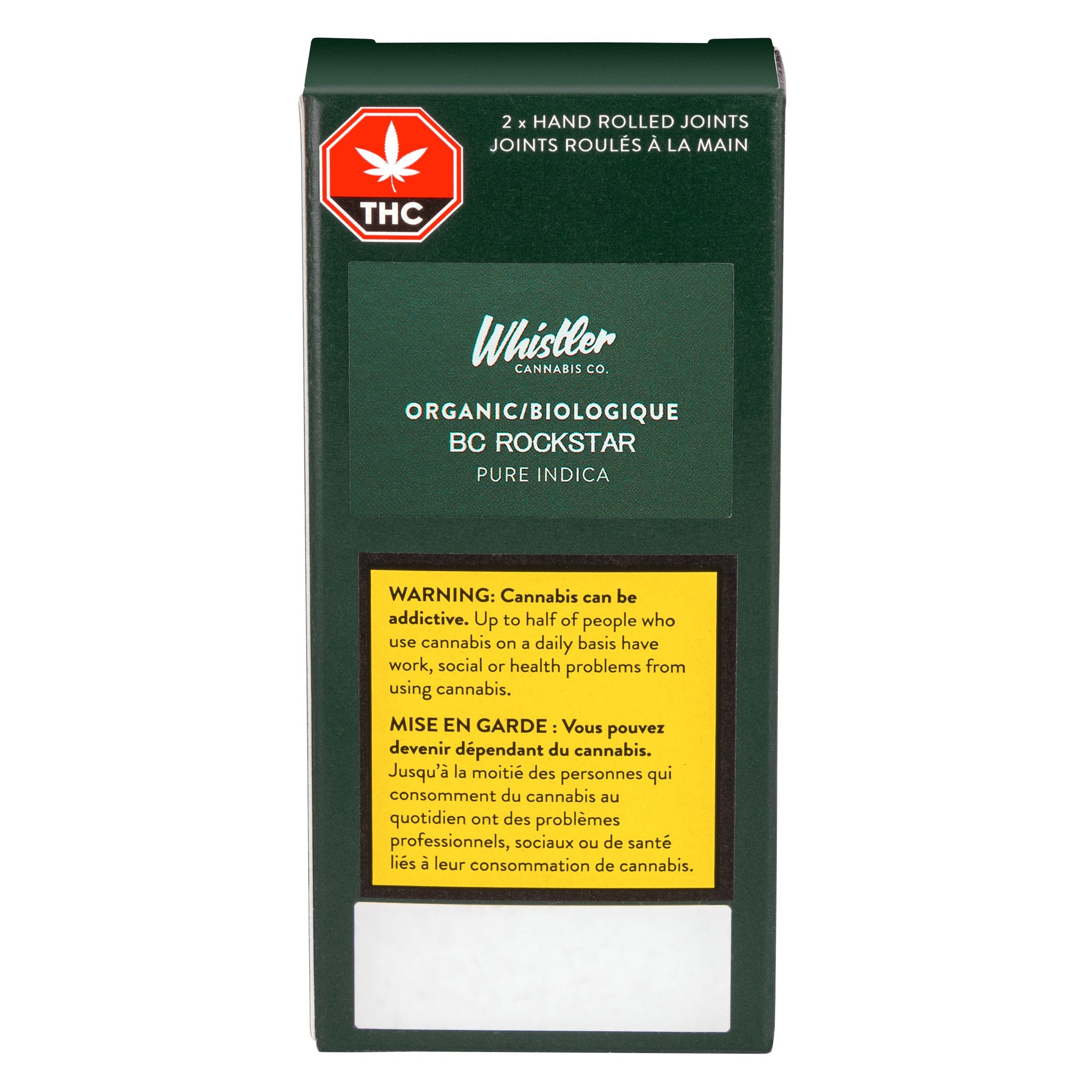 WHISTLER CANNABIS BC ROCKSTAR (IND) PRE-ROLL - 0.5G X 2