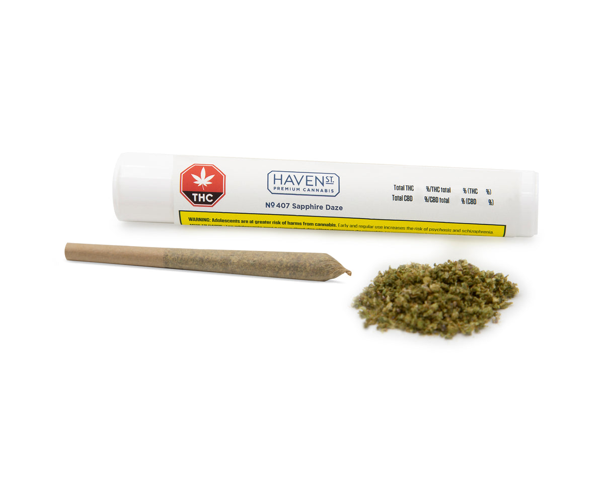 HAVEN ST NO 407 SAPPHIRE DAZE (IND) PRE-ROLL - 0.5G X 5