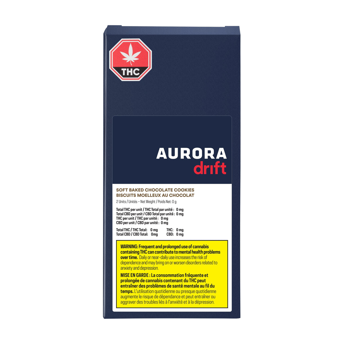 AURORA DRIFT CHOC (H) COOKIE - 5MG THC X 2