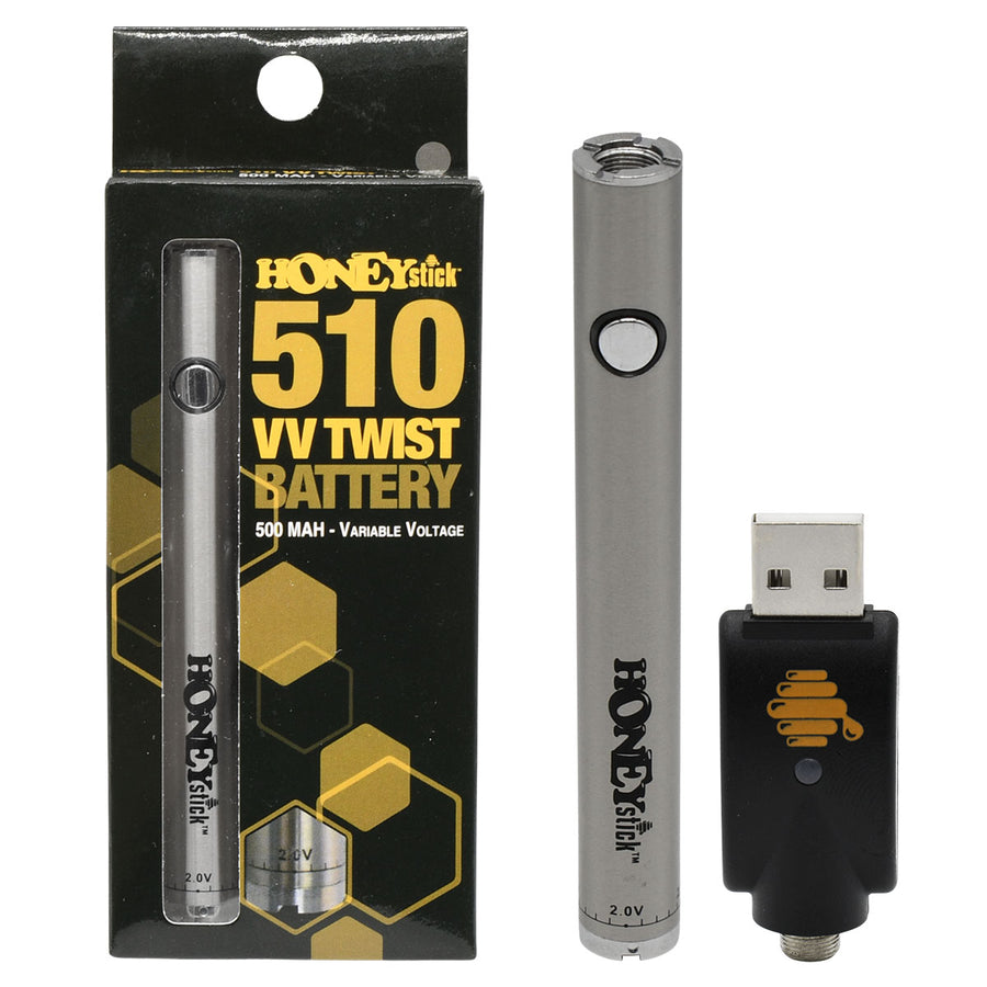 HONEYSTICK TWIST 500MAH VVOLTAGE 510 BATTERY - ASSRT COLOURS