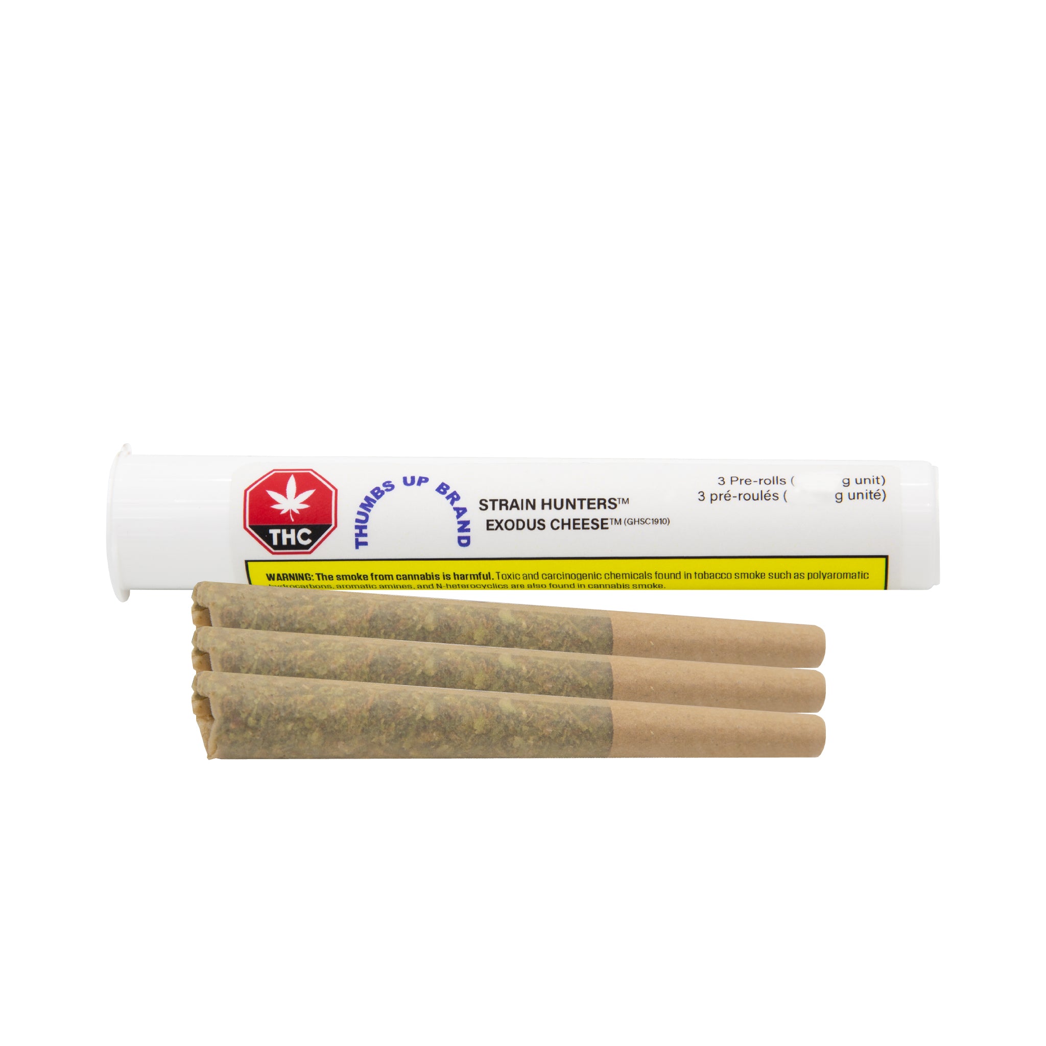 THUMBS UP EXODUS CHEESE (IND) PRE-ROLL - 0.5G X 3
