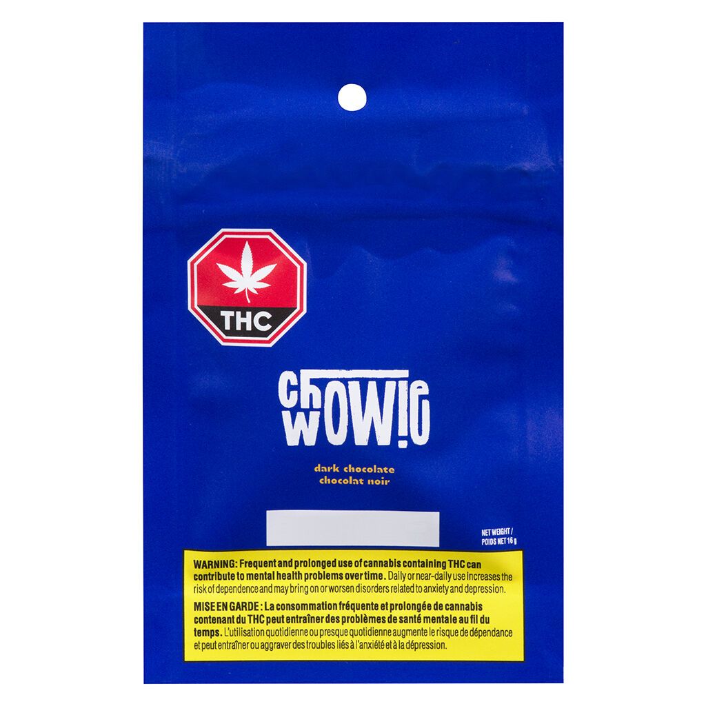 CHOWIE WOWIE DARK CHOCOLATE (H) CHOC - 10MG CBD X 2