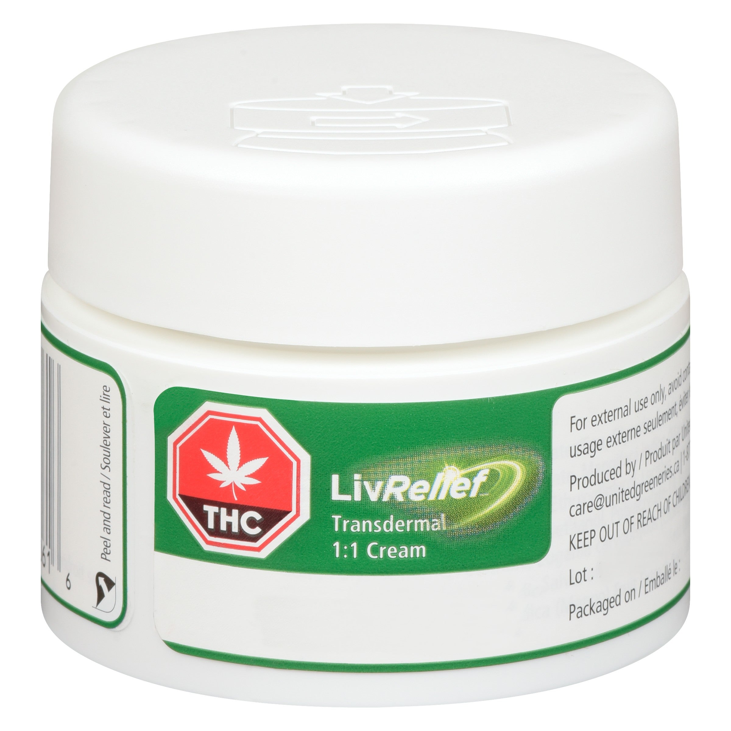 LIVRELIEF TRANSDERMAL BALANCED 1:1 CREAM (H) TOPICAL - 125MG