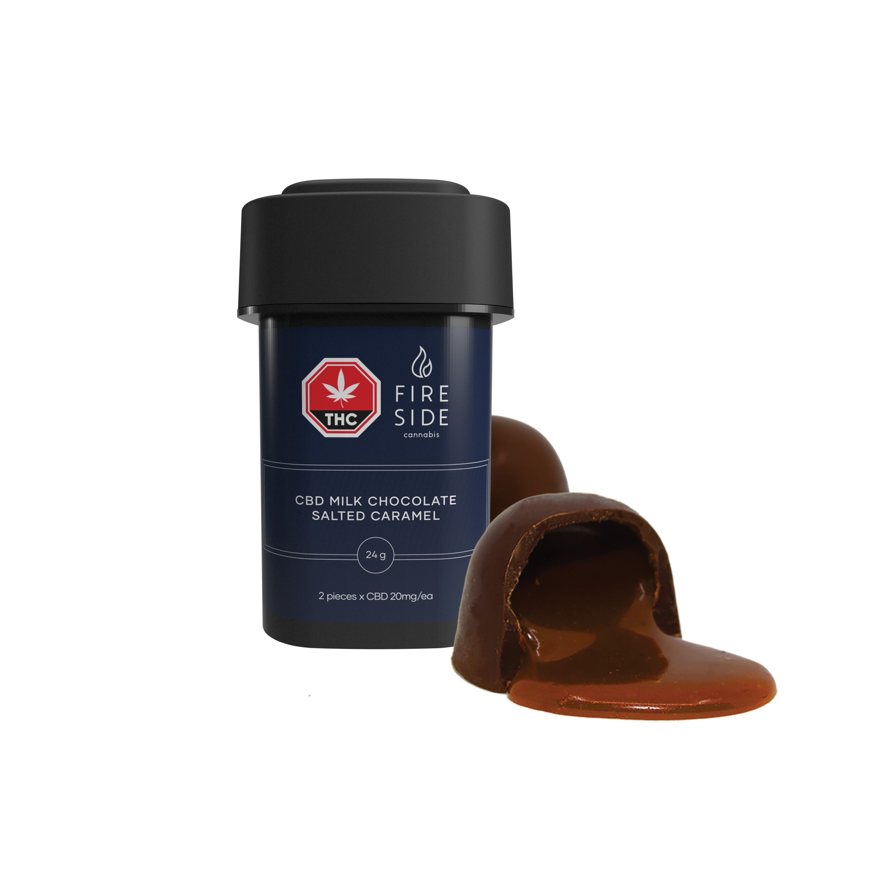 FIRESIDE CBD SALTED CARAMEL (H) CHOC - 20MG CBD X 2