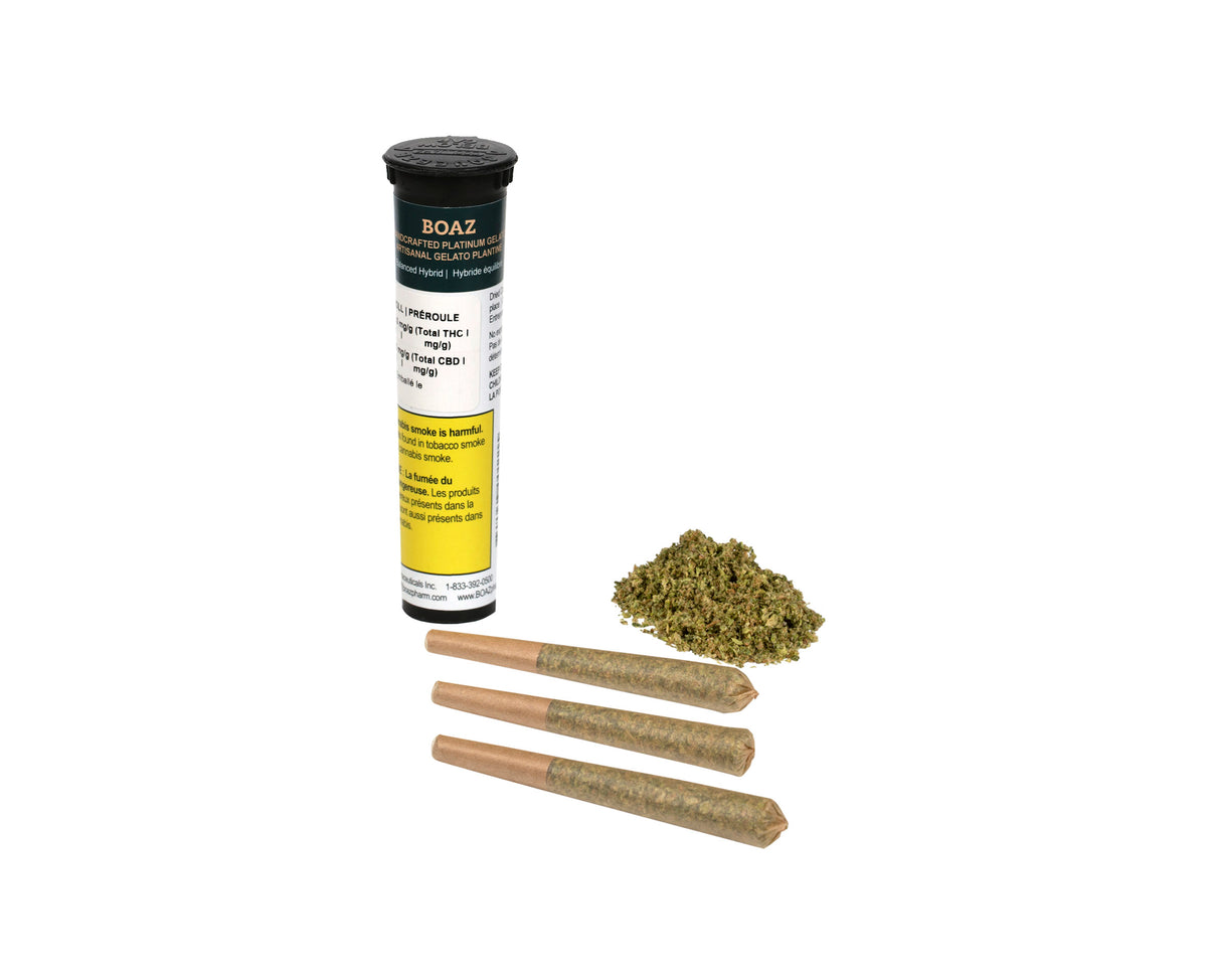 BOAZ PLATINUM GELATO (H) PRE-ROLL - 0.5G X 3