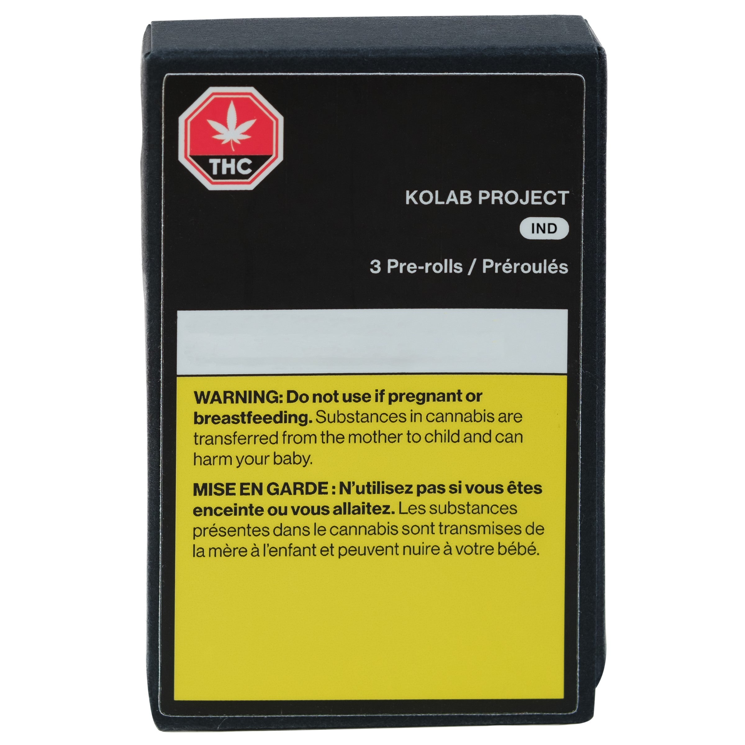 KOLAB PROJECT INDICA (IND) PRE-ROLL - 0.5G X 3