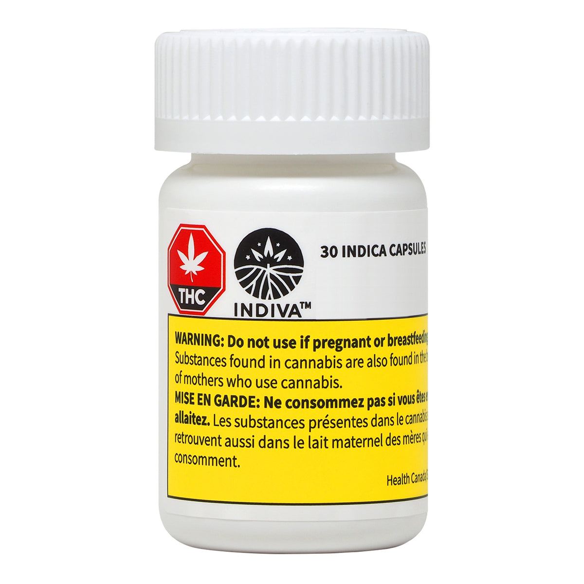 INDIVA INDICA THC (IND) CAPSULES - 7MG THC X 30