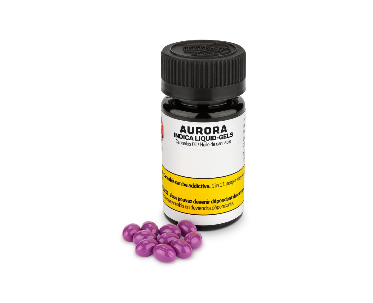 AURORA THC INDICA (IND) LIQUID GELS - 5MG X 10