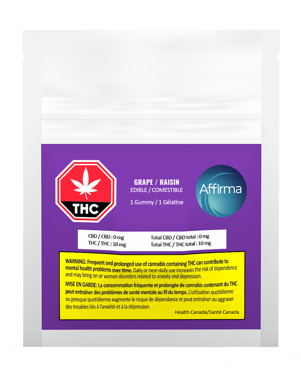 AFFIRMA GRAPE (H) CHEW - 10MG THC X 1